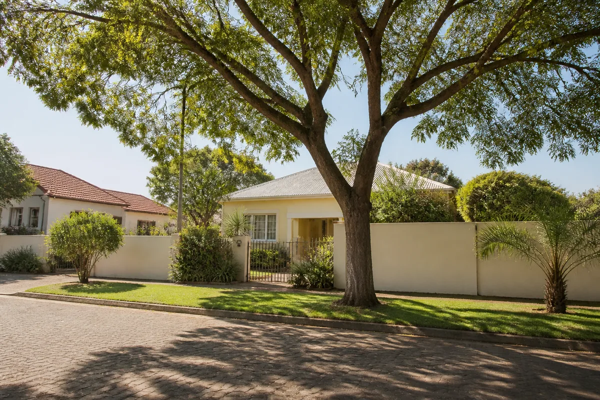 Established homes and tree-lined suburban streets in Booysens, within HoneySucker's Pretoria West septic service coverage