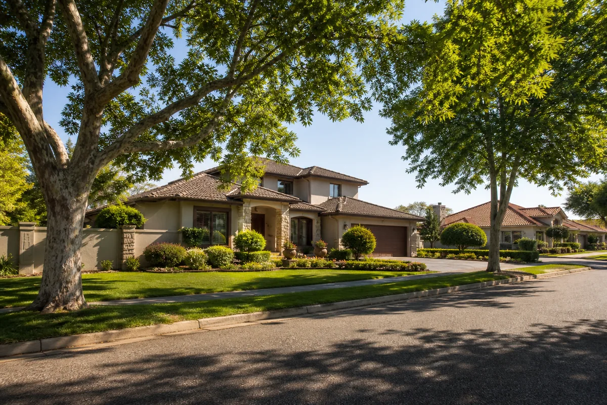 Established homes along mature tree-lined streets in Eldoraigne, within HoneySucker's Centurion Pretoria septic service coverage