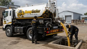 Technicians preparing for septic tank cleaning in Pretoria